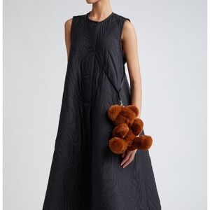 Melitta Baumeister Teddy Faux Fur Tote Purse Bag, Brown, Designer Luxury, NWT‎